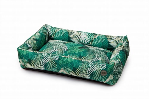 Rozbieralne legowisko dla psa wodoodporne Jungle motyw roślinny.jpg