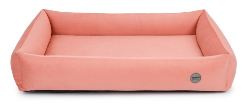 Legowisko ortopedyczne dla buldożka francuskiego kolor łososiowy