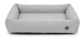 Legowisko ortopedyczne jasnoszare boucle dla psa ze zdejmowanym pokrowcem